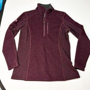 Kuhl 4364 Revive 1/2 Zip Sweater Jacket Women’s L Dark Purple Gorpcore Hiking